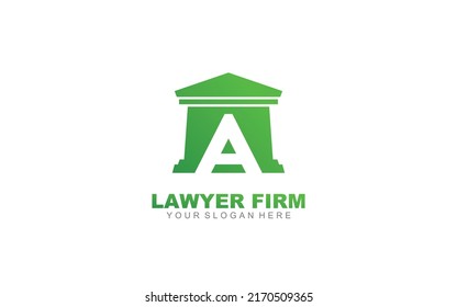 A lawyer logo design inspiration. Vector letter template design for brand.
