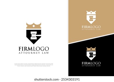 Lawyer logo design, Justice legal badge Law firm logo design template