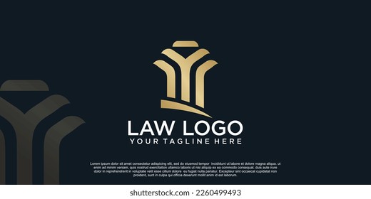 Diseño del logotipo del abogado Vector Premium