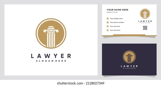 Diseño del logo del abogado con estilo y concepto creativo