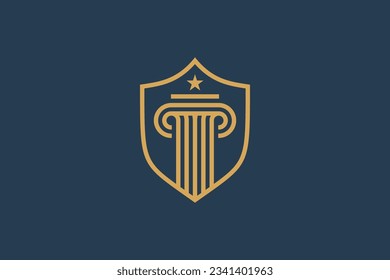 Lawyer logo design vector with creative design idea