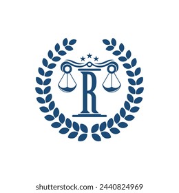 Lawyer logo design vector with premium concept letter