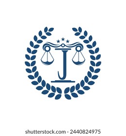 Lawyer logo design vector with premium concept letter
