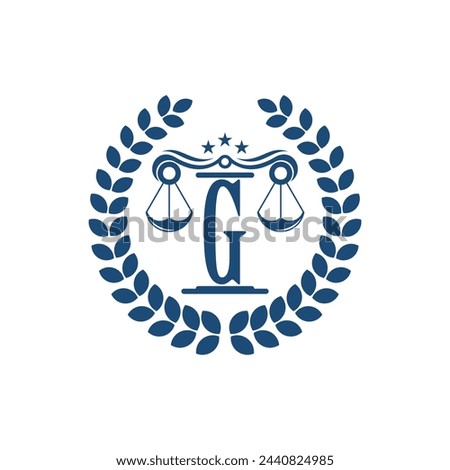Lawyer logo design vector with premium concept letter