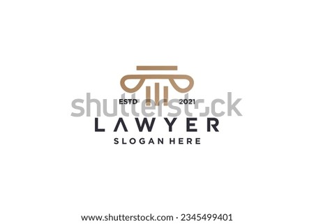 Lawyer logo element design with creative concept