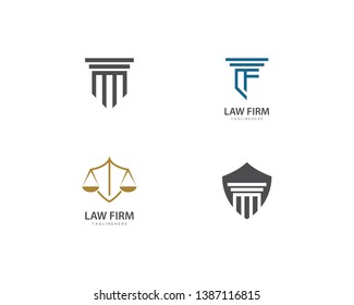 Lawyer logo ilustration vector template