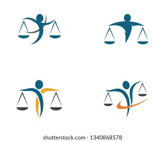 Lawyer logo template vector icon illustration design