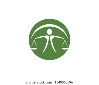 Lawyer logo template vector icon illustration design