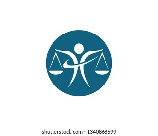Lawyer logo template vector icon illustration design