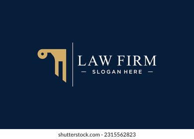 Diseño vectorial del logo del abogado con estilo creativo