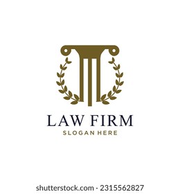 Lawyer logo vector design idea with creative style