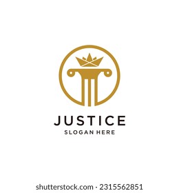 Lawyer logo vector design idea with creative style
