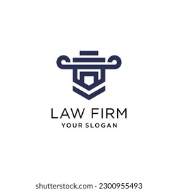 Lawyer logo vector design with modern creative style