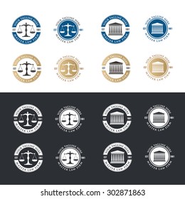 Lawyer logo vector set