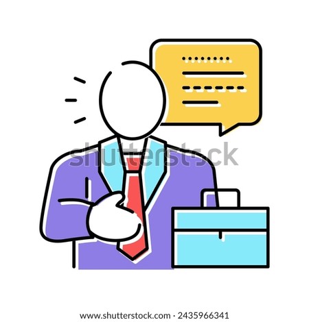 lawyer man color icon vector. lawyer man sign. isolated symbol illustration