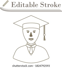 Icono del abogado. Diseño sencillo de Stroke modificable. Ilustración vectorial.