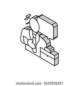 lawyer man isometric icon vector. lawyer man sign. isolated symbol illustration