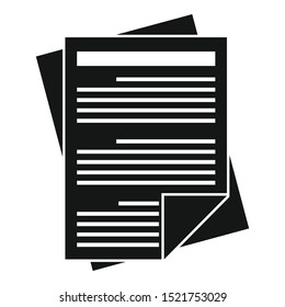 Lawyer papers icon. Simple illustration of lawyer papers vector icon for web design isolated on white background