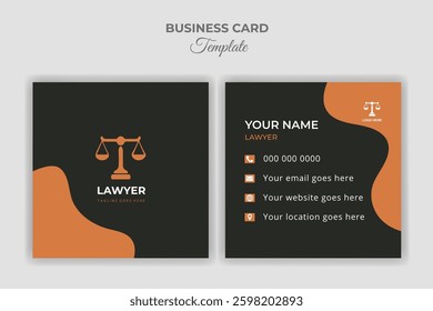 Lawyer personal identity visiting card concept design