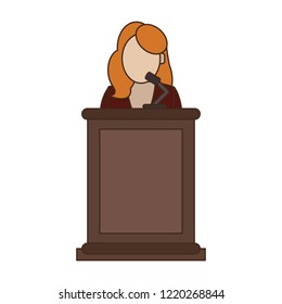 Lawyer in podium