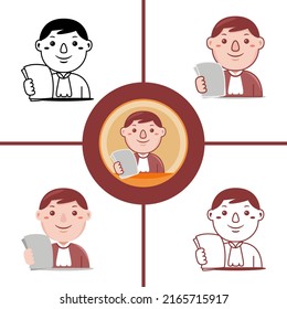 Lawyer profession in flat design style