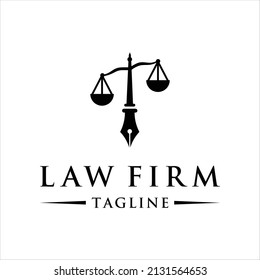 Lawyer School  Logo. Law and Firm company logo design template illustration