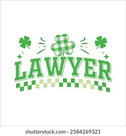 Lawyer st patricks day profession design