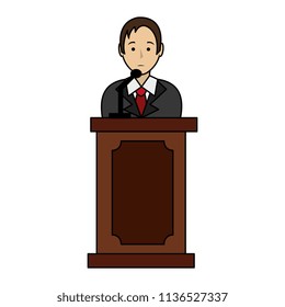 lawyer in stage avatar character