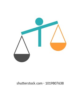 Lawyer symbol Scales vector logo icon