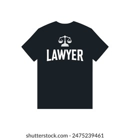 lawyer text fashion tshirt sticker vector illustration template design