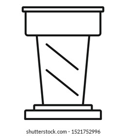 Lawyer tribune icon. Outline lawyer tribune vector icon for web design isolated on white background