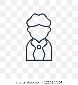Lawyer vector outline icon isolated on transparent background, high quality linear Lawyer transparency concept can be used web and mobile