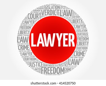 Lawyer word cloud concept