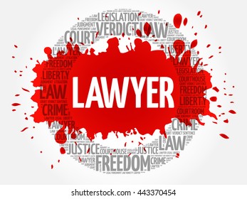 Lawyer word cloud concept
