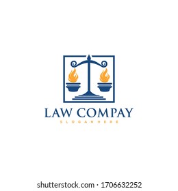 el logo de los abogados diseña el concepto vectorial