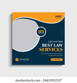 Lawyers social media post and web banner template design