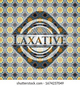 Laxative arabic badge. Arabesque decoration.