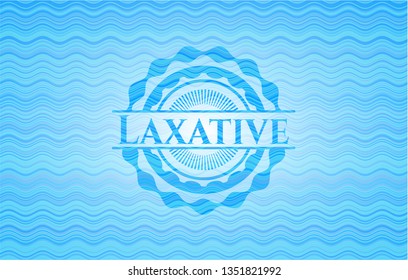 Laxative water wave style badge.
