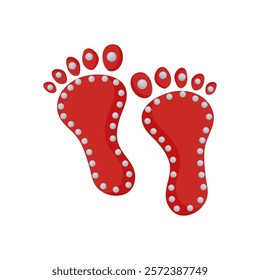 Laxmi Footprint, Indian Symbol Vector Illustration