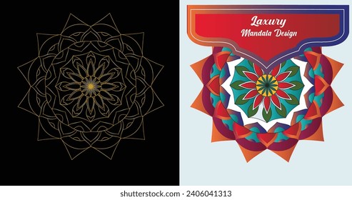 laxury mandala design vector great for febric and taxtile,wallpaper
,packaging or any desired idea.