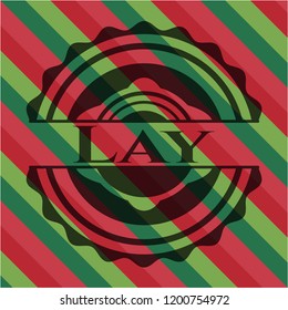 Lay christmas badge.