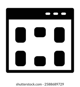 Lay Out Vector Glyph Icon Vector Design
