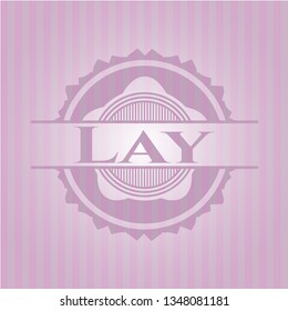 Lay retro pink emblem