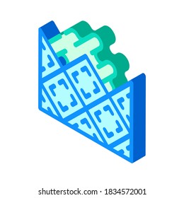 lay tiles isometric icon vector. lay tiles sign. isolated symbol illustration