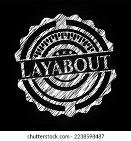 Layabout con textura de pizarra. Ilustración vectorial. Detallado. 