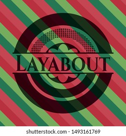 Layabout christmas emblem background. Vector Illustration. Detailed.