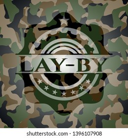 Lay-by camo emblem. Vector Illustration. Detailed.