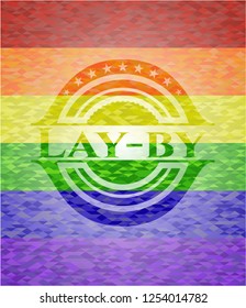 Lay-by lgbt colors emblem 