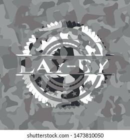 Lay-by on grey camo pattern