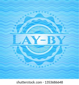 Lay-by water wave concept style emblem.